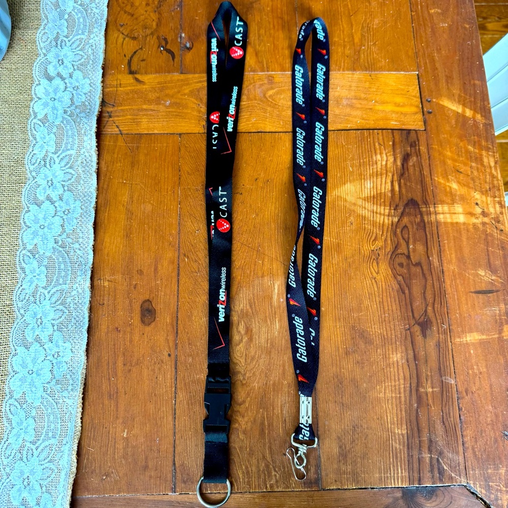 Gatorade Logo and Verizon Wireless Logo Lanyards Brand New